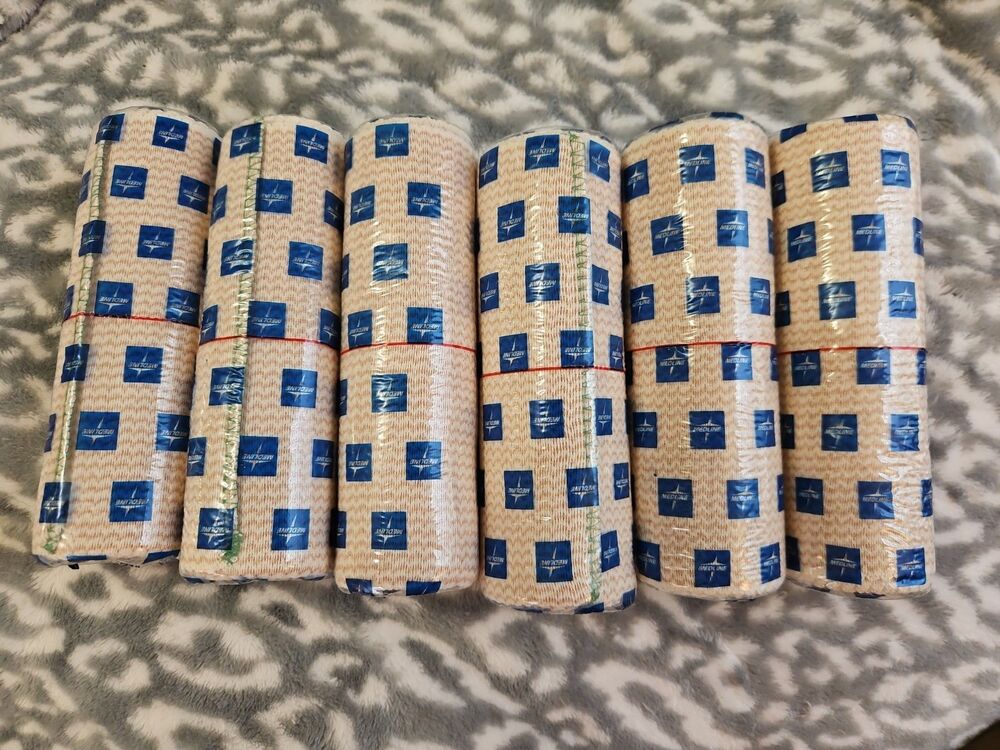Lot Of 6 Medline MDS087006LFH Bandage, Elastic, Matrix, 6" x 5 yd, Self Closer